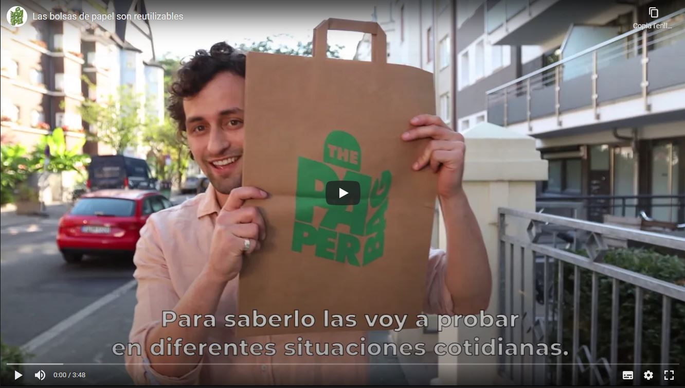 Las bolsas de papel son reutilizables