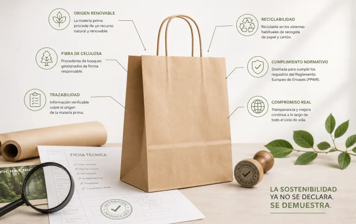 Infografía de las características de sostenibilidad que hay que demostrar