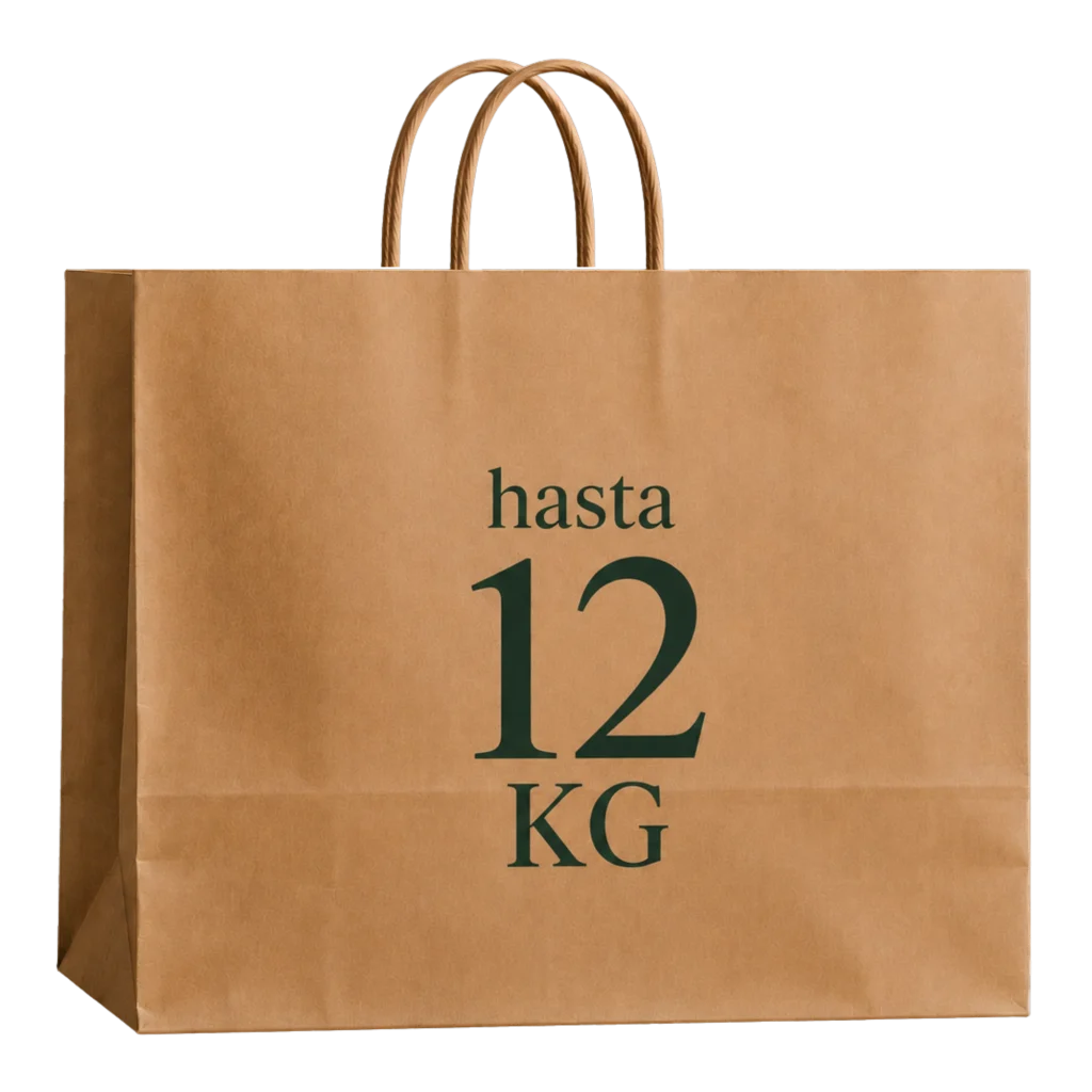 Bolsa de papel con capacidad de 12 kg