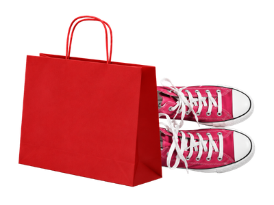 Bolsa de papel con zapatos